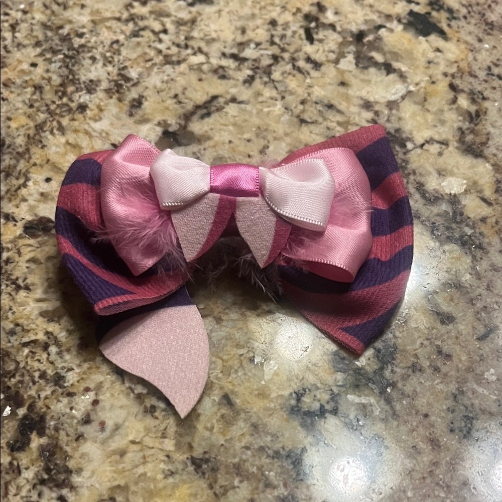 Disney Pink and Purple Striped Hair Bow